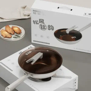 Multifunctional Titanium-Coated Frying Pan